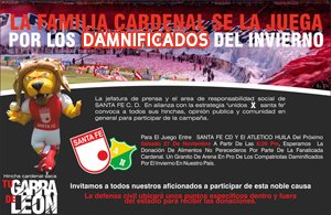 La familia cardenal se la juega por los damnificados del invierno